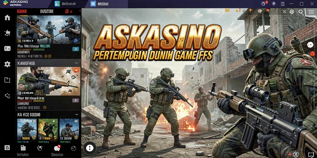 Tangkapan layar gameplay <strong>ASKASINO</strong> memperlihatkan aksi seru dalam mode FPS.