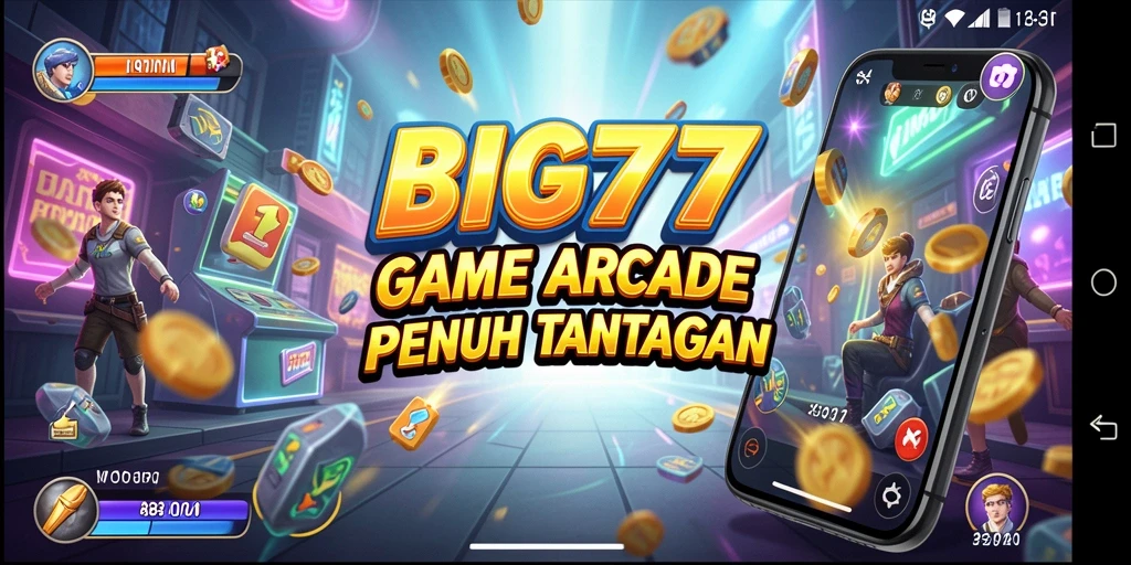 Tampilan gameplay seru dalam BIG77 dengan berbagai tantangan Arcade.