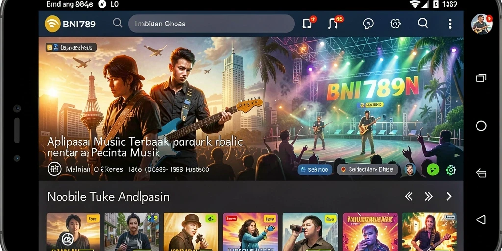 Tampilan menarik dari gameplay BNI789 yang menyajikan musik.