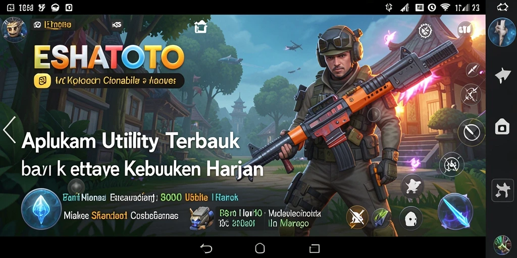 Tampilan antarmuka utama ESHATOTO dengan fitur-fitur andalan.