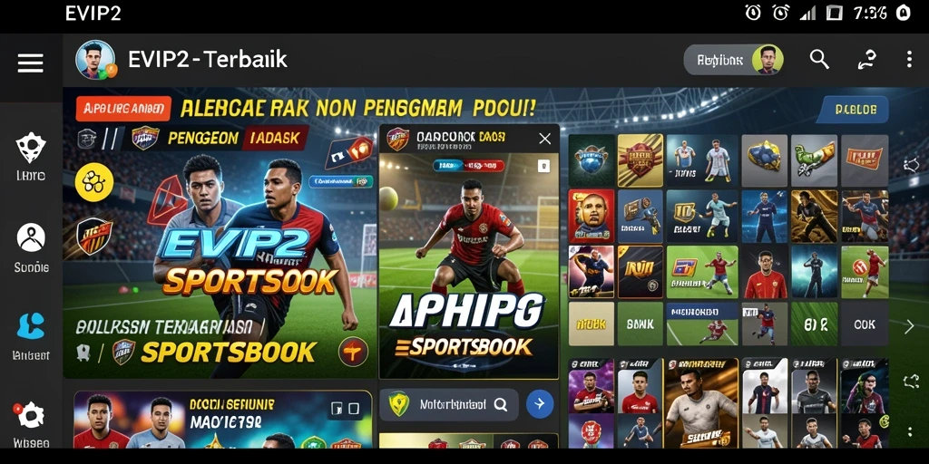 Tampilan antarmuka <strong>EVIP2</strong> yang menarik saat melakukan taruhan olahraga.
