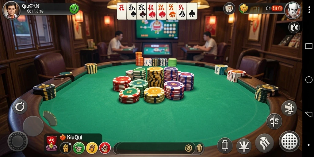 Tampilan gameplay seru dari KAKRP dalam QiuQiu.