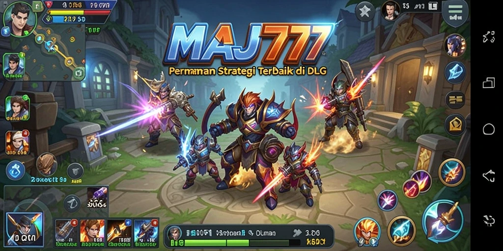 Tangkapan layar gameplay MAJ777 menampilkan pertempuran strategis yang seru.