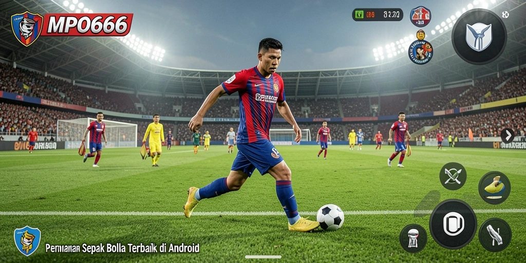 Tampilan gameplay seru dari pertandingan sepak bola di MPO666.