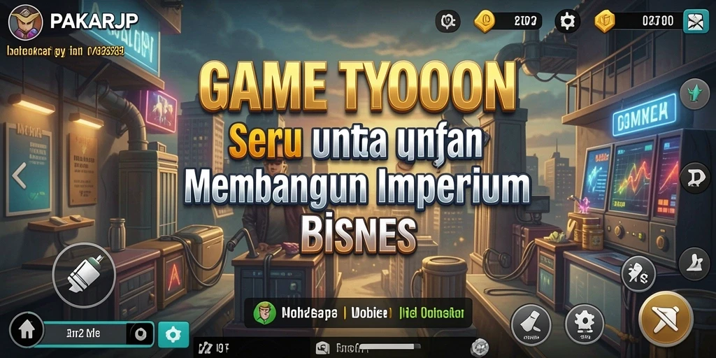 Screenshot gameplay PAKARJP yang menunjukkan antusiasme dalam membangun bisnis.