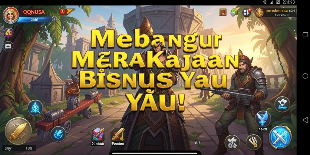 Tampilan gameplay <strong>QQNUSA</strong> yang menampilkan pengelolaan bisnis yang menarik.