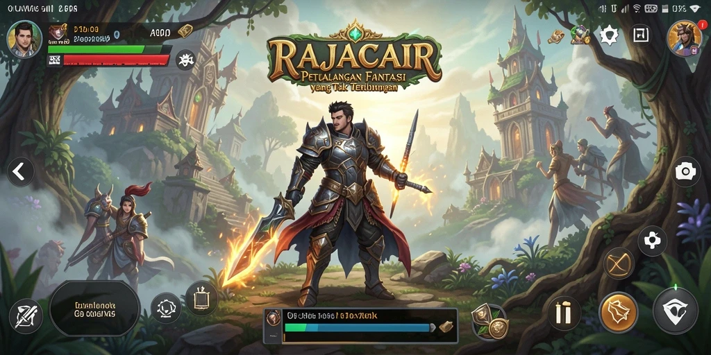 Tampilan menakjubkan dari gameplay RPG RAJACAIR dengan aksi seru.
