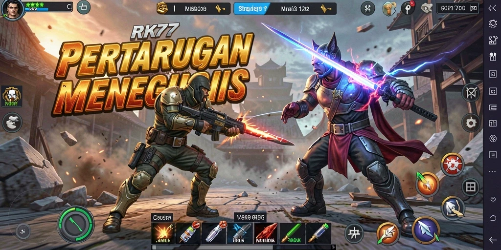 Tampilan luar biasa dari gameplay pertarungan strategis.