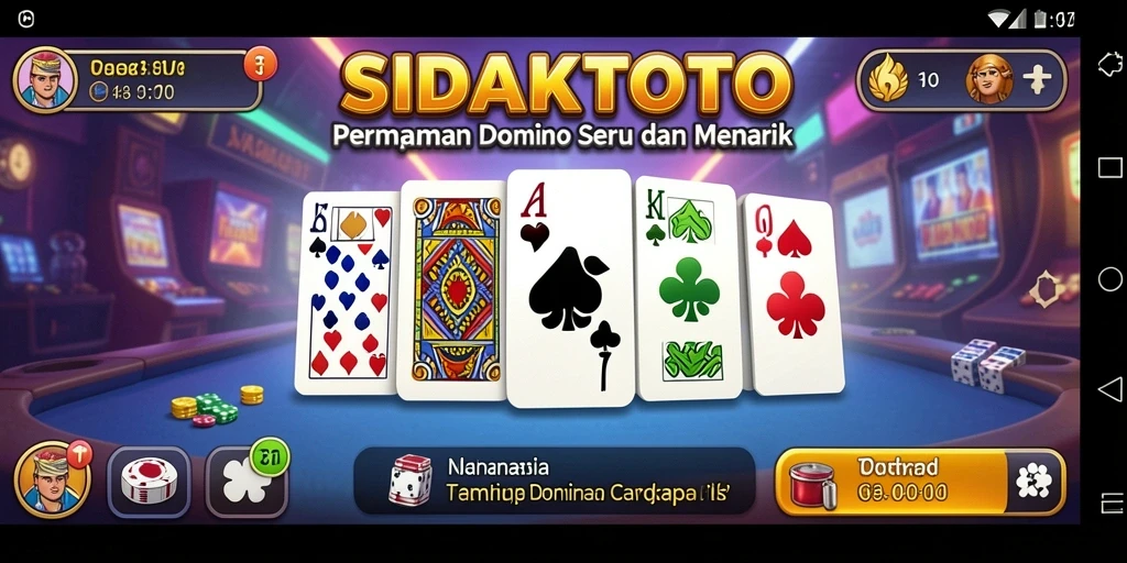 Screenshot menampilkan gameplay seru SIDAKTOTO dengan domino.