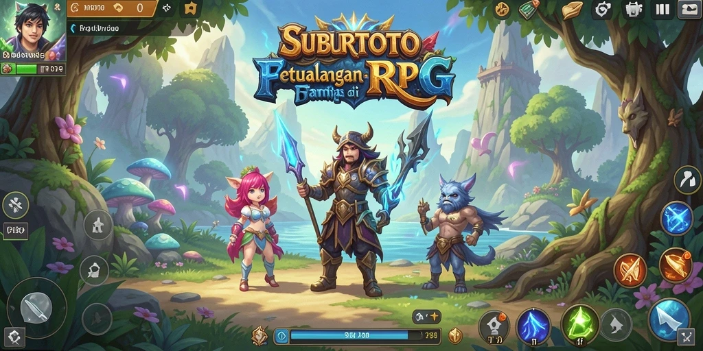 Tangkapan layar gameplay SUBURTOTO menampilkan aksi seru dan karakter yang unik.