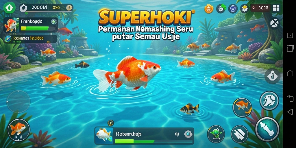 Tangkapan ikannya beragam dan warna-warni dalam gameplay SUPERHOKI.