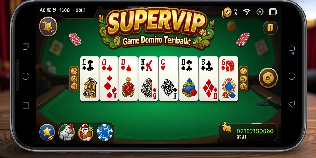 Tampilan gameplay Domino yang seru dan interaktif di SUPERVIP.
