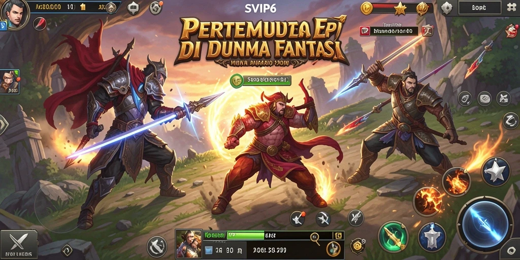 Tampilan gameplay menegangkan dalam pertarungan epik ARPG.
