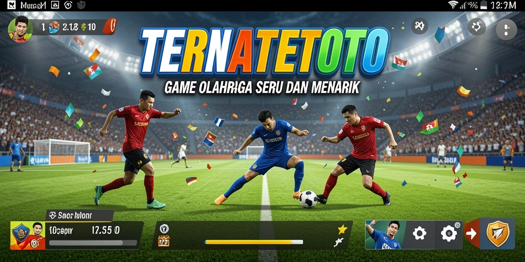 Tangkapan layar utama TERNATETOTO menunjukkan aksi permainan olahraga yang mendebarkan.