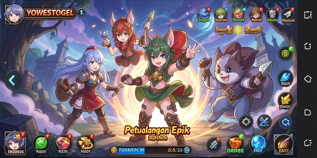 Tampilan aksi gameplay seru dari YOWESTOGEL.